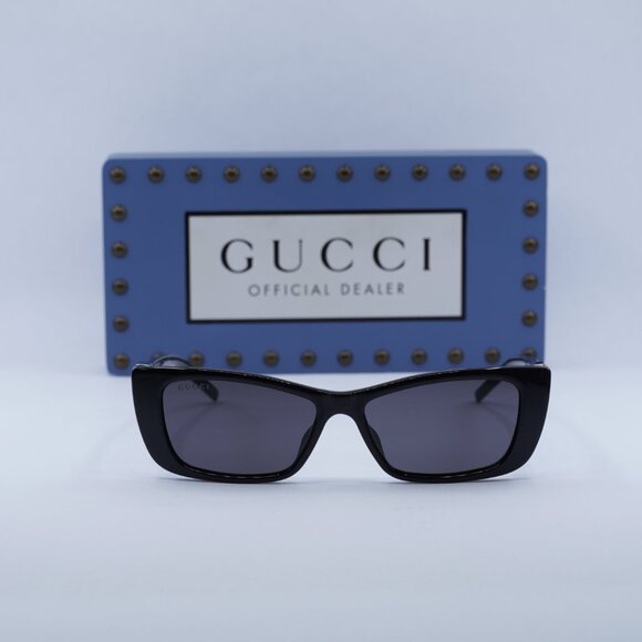 Gucci GG1681S 001 Cat Eye Sunglasses - Black/Grey main image 7